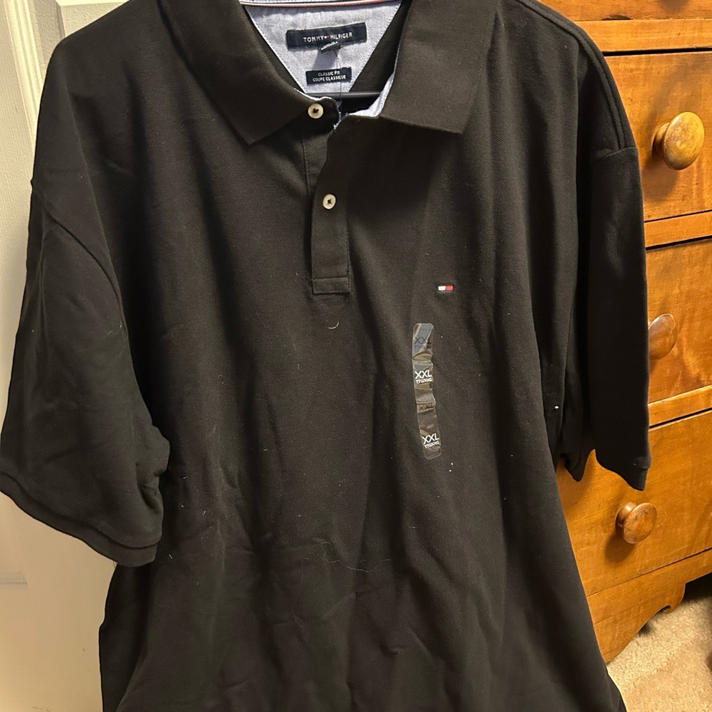 Tommy Hilfiger Men's Black Polo Shirt
